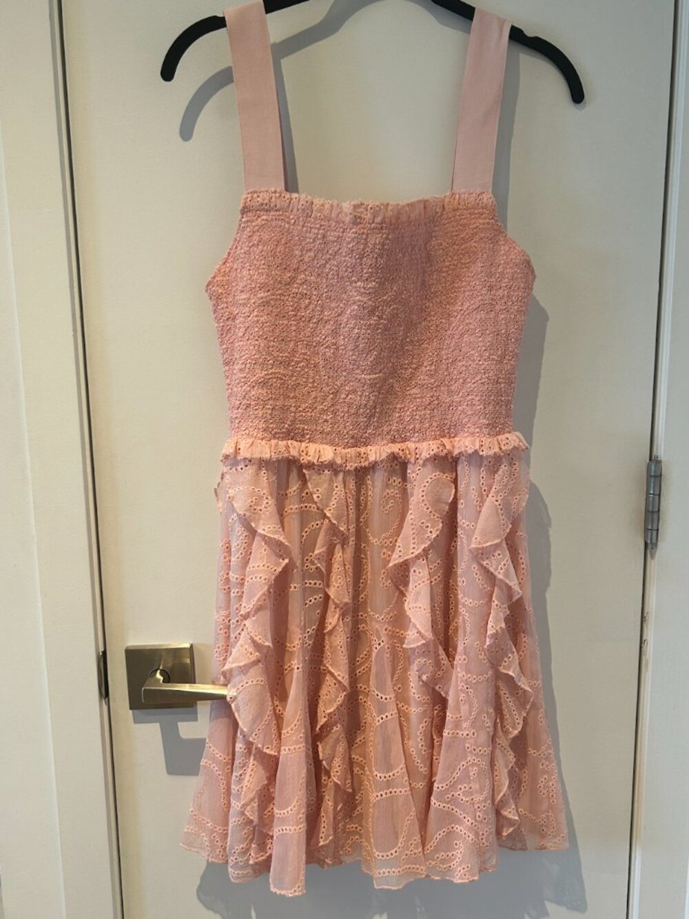 Alice + Olivia Jocelyn Smocked Mini Dress